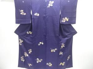 大正ロマン　菊模様三つ紋着物